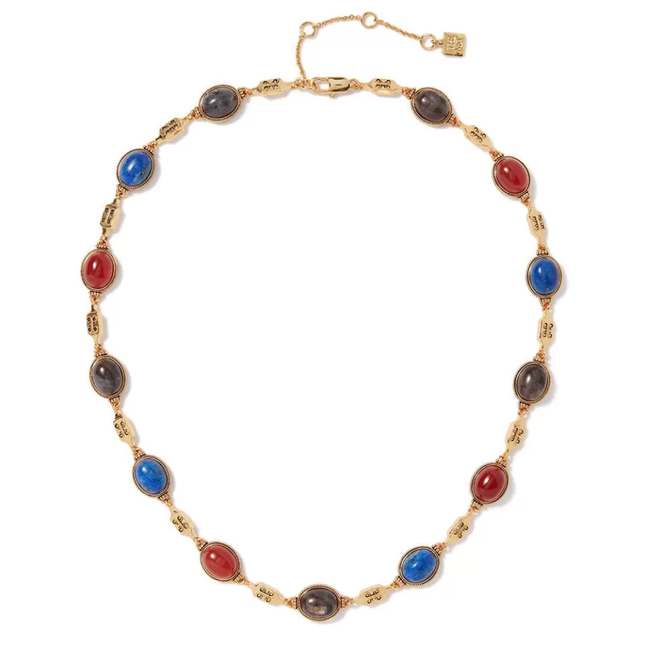 The Met Store Jewelry Sets*Ancient Gems Multistone Statement Necklace and Triple-Drop Lapis Earrings Set