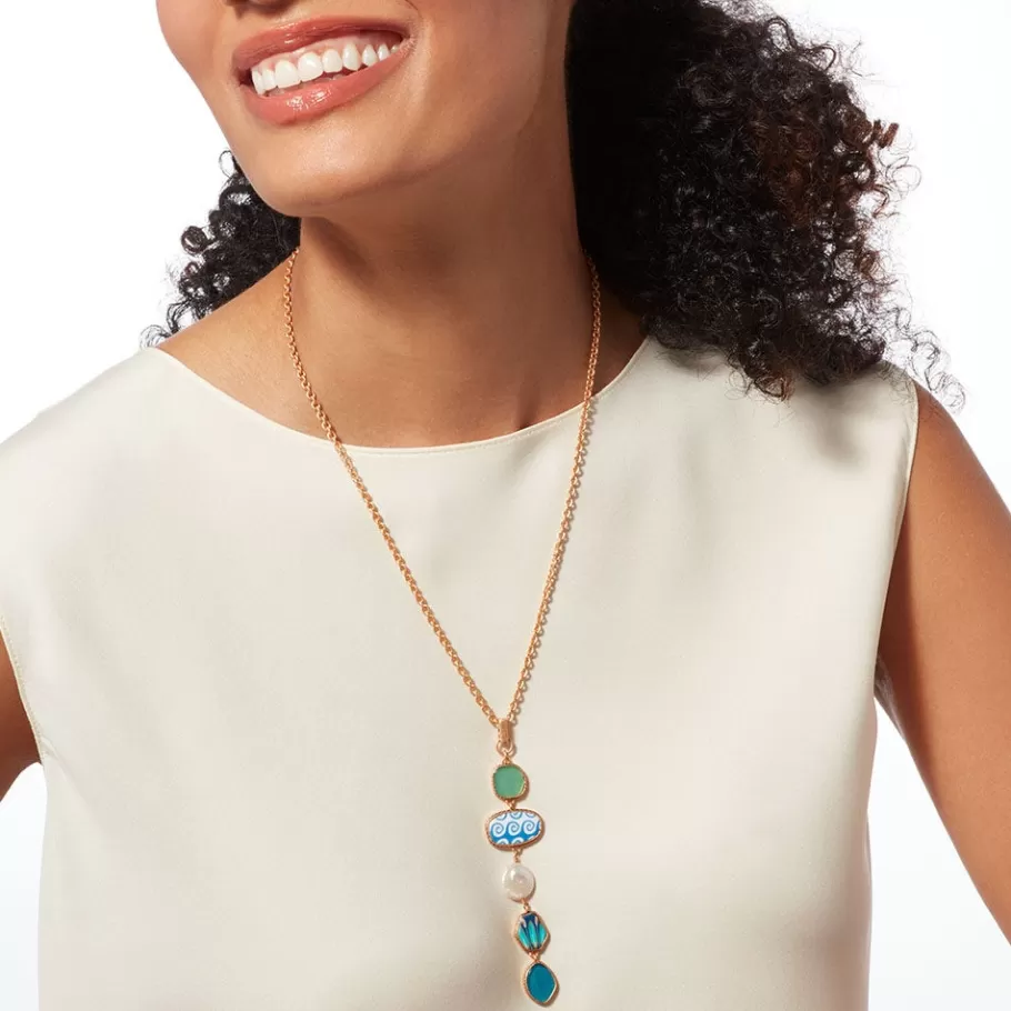 The Met Store Necklaces*Ancient Mixed Motifs Glass Pendant Drop Necklace