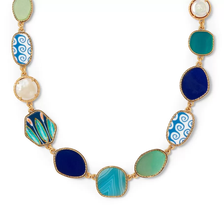 The Met Store Necklaces*Ancient Mixed Motifs Glass Statement Necklace