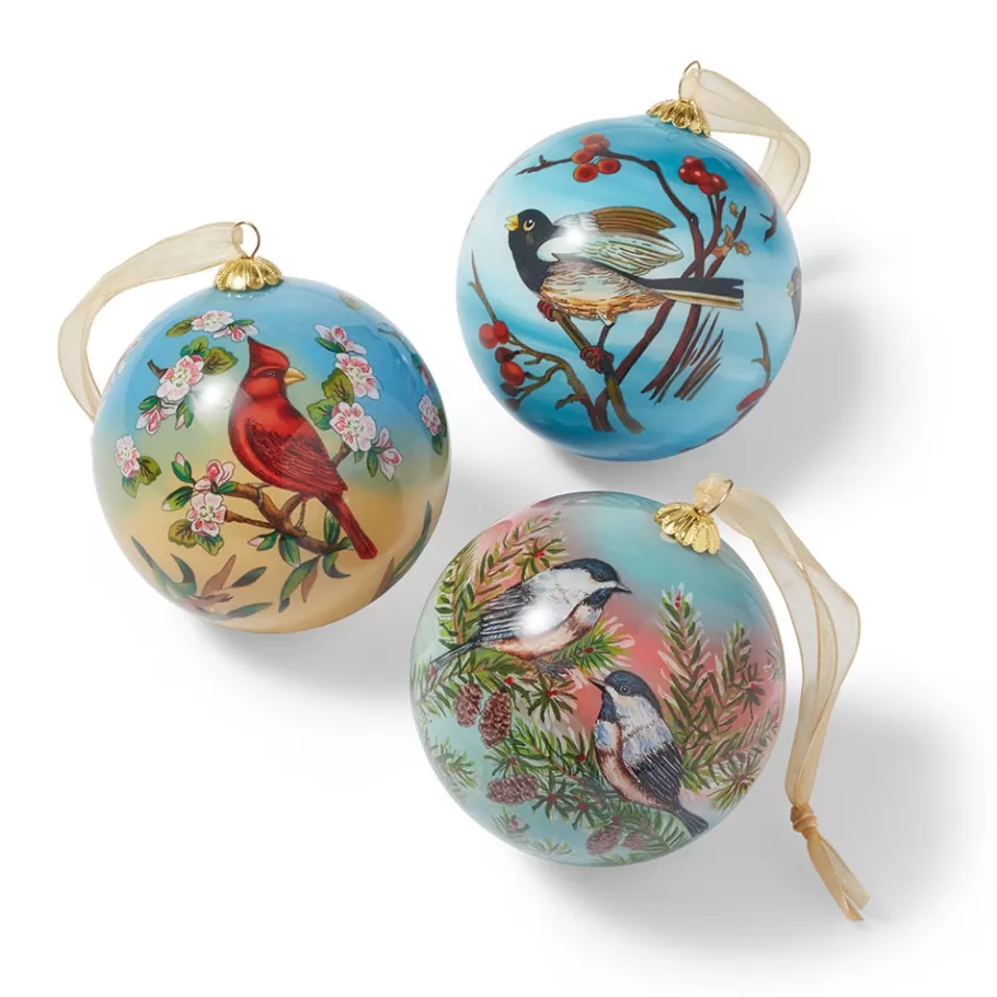 The Met Store Ornaments*Birds of America Hand-Painted Glass Ornament Set