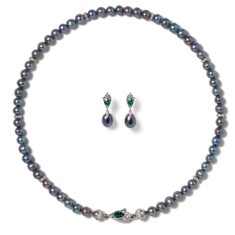 The Met Store Jewelry Sets*Chelsea Peacock Pearl Necklace and Drop Earrings Set