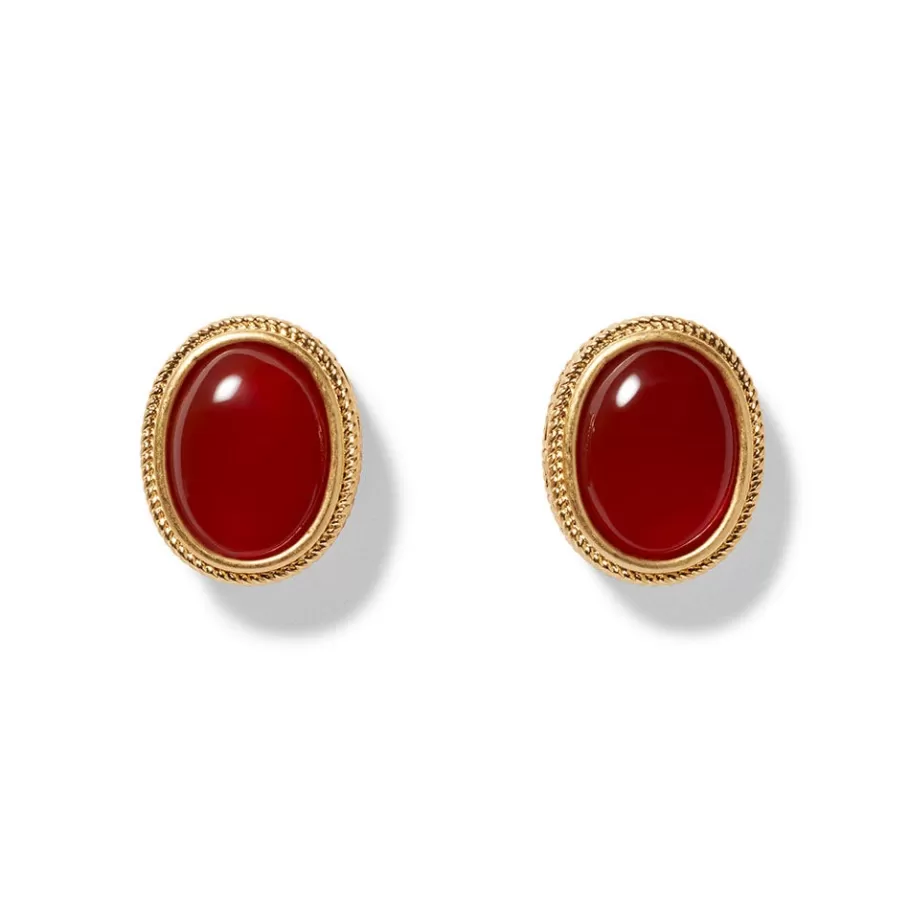 The Met Store Earrings*Classical Carnelian Stud Earrings