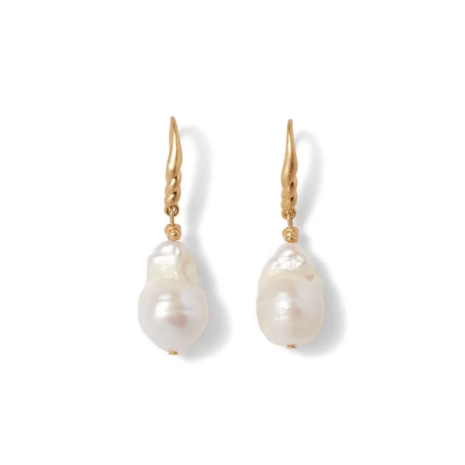 The Met Store Earrings*Cypriot Twist Pearl Drop Earrings