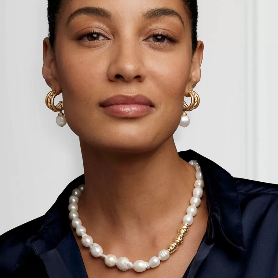 The Met Store Jewelry Sets*Cypriot Twist Pearl Necklace and Triple-Hoop Earrings Set