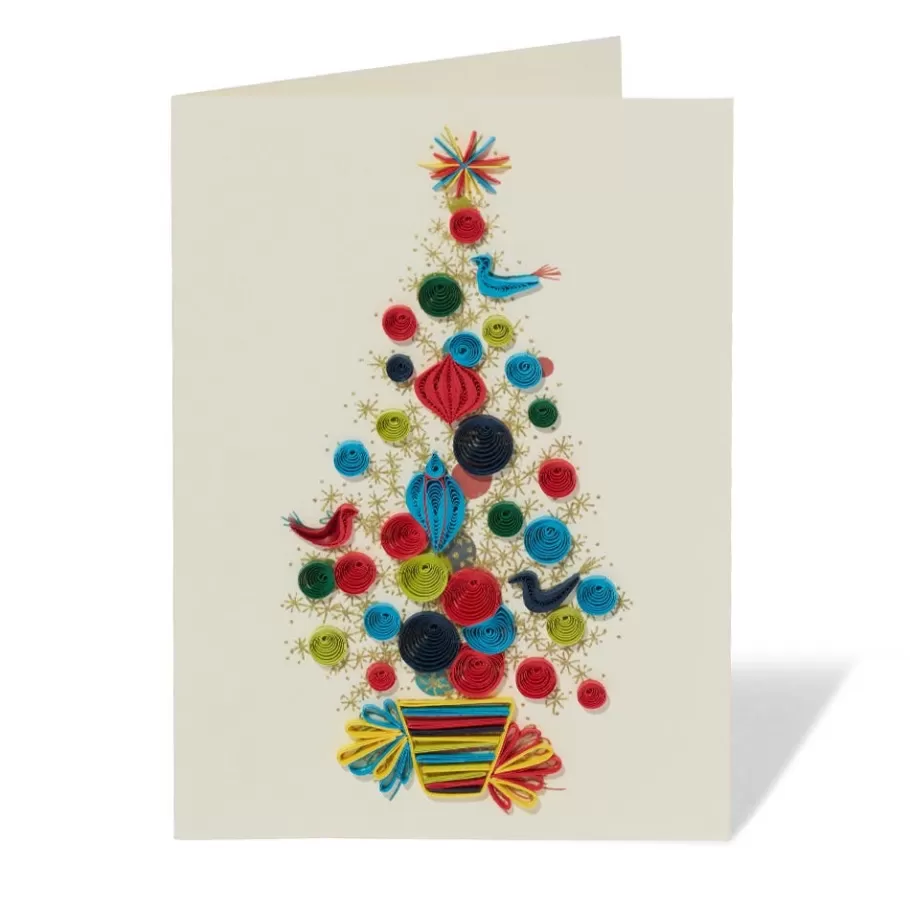 The Met Store Holiday Cards*Golden Christmas Tree Quilled Holiday Card