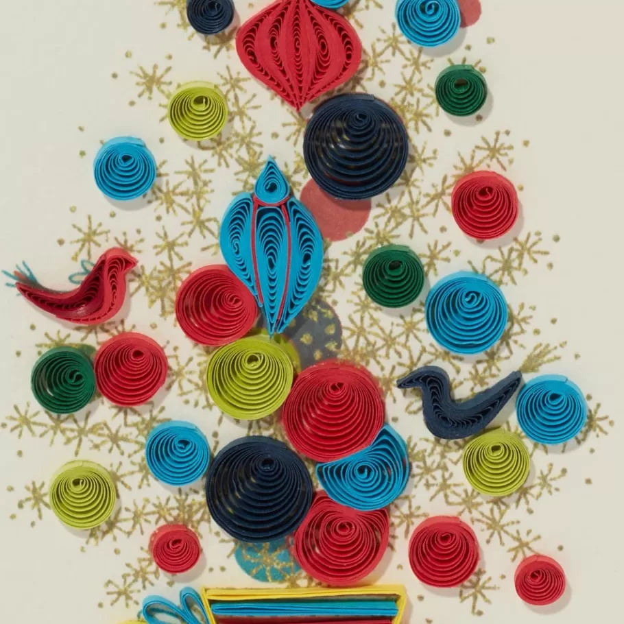 The Met Store Holiday Cards*Golden Christmas Tree Quilled Holiday Card