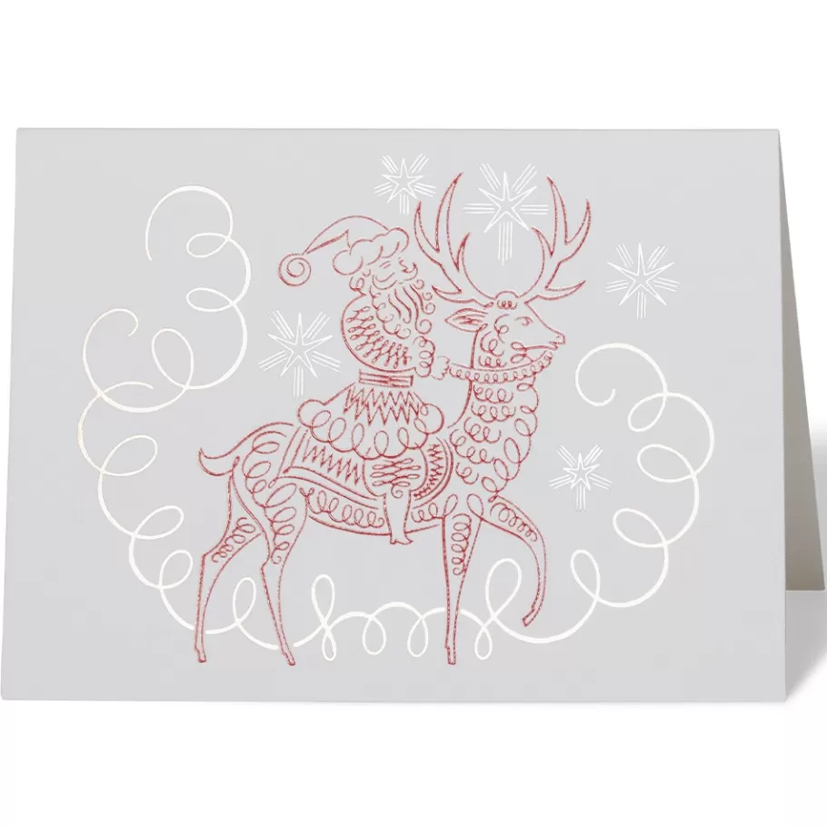 The Met Store Holiday Cards*Gordon: Santa Riding Reindeer Fine Holiday Cards