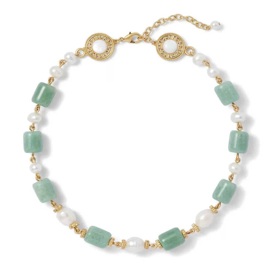 The Met Store Necklaces*Karavas Gems Large-Bead Aventurine and Pearl Necklace