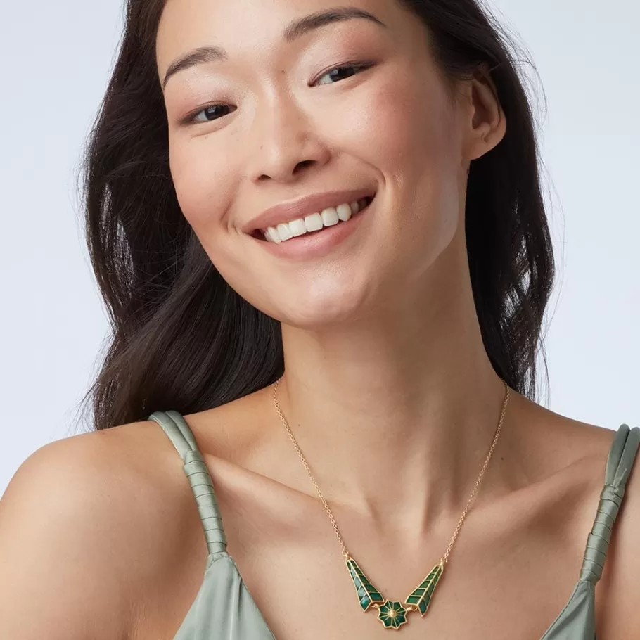 The Met Store Necklaces*Lotus Pagoda Plique-à-Jour Pendant Necklace