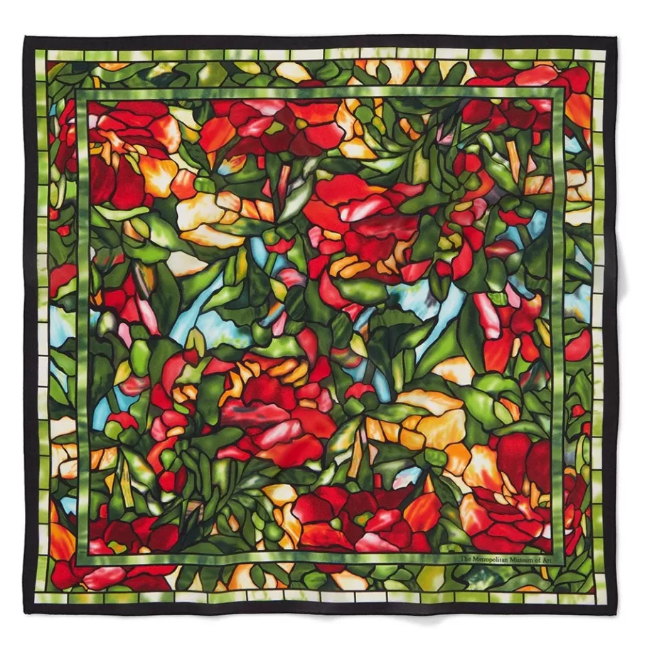 The Met Store Scarves & Wraps*Louis C. Tiffany Peonies Silk Neckerchief