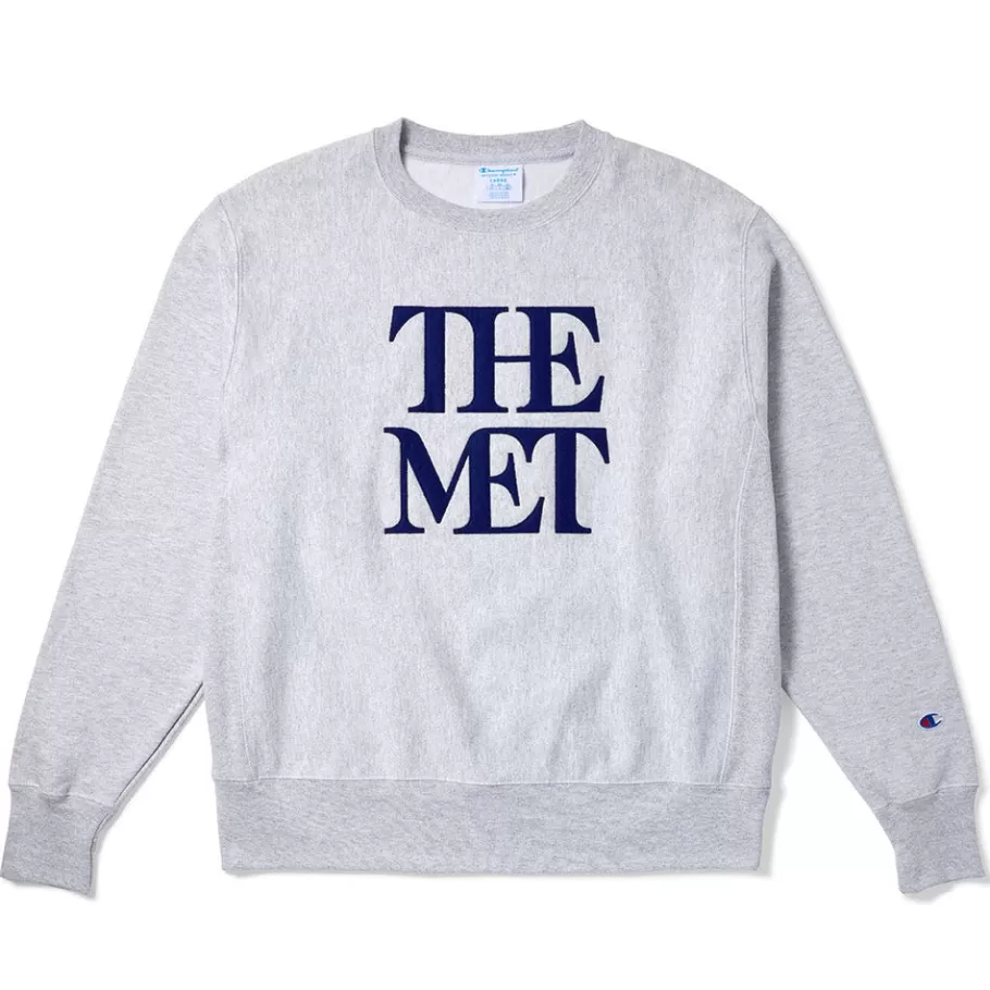 The Met Store Clothing*Met Logo Appliquéd Unisex Champion® Sweatshirt