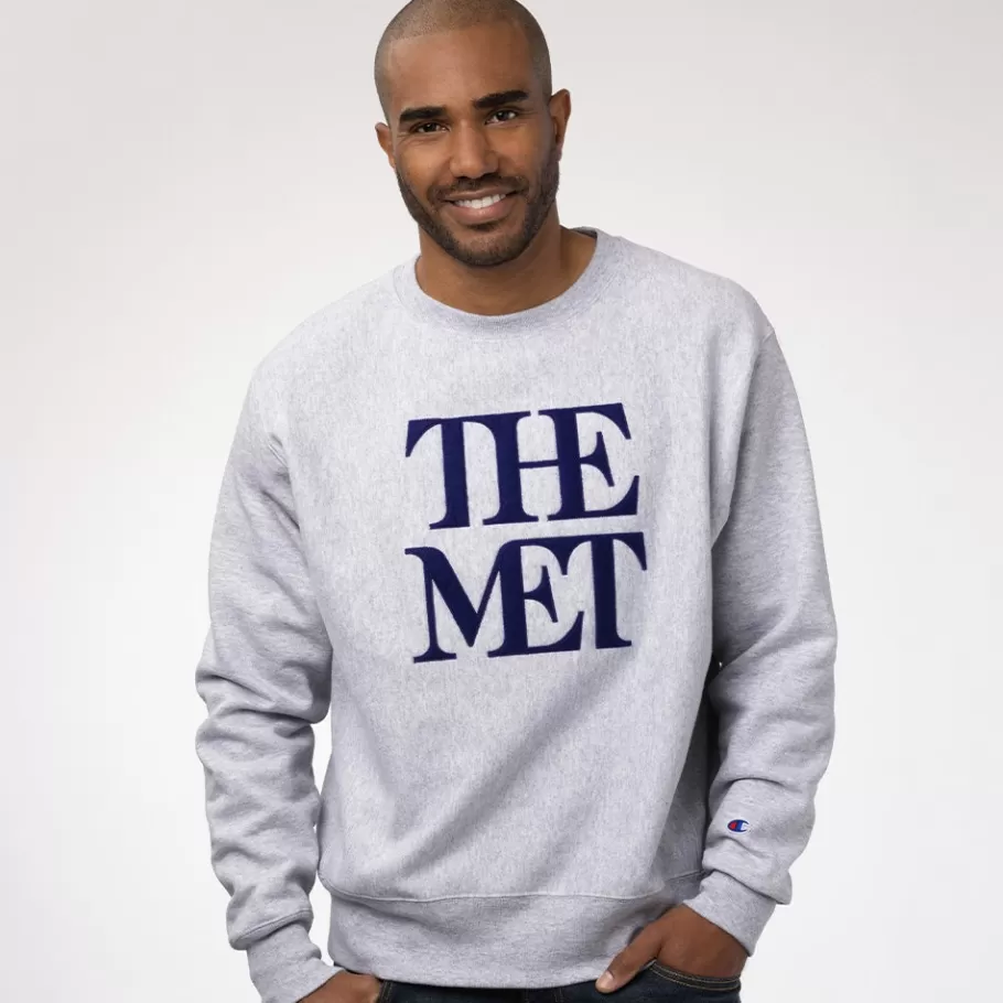 The Met Store Clothing*Met Logo Appliquéd Unisex Champion® Sweatshirt