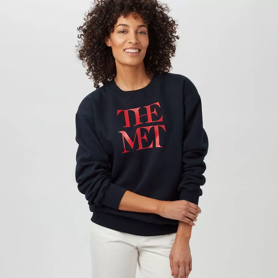 The Met Store Clothing*Met Logo Crew Neck Sweatshirt