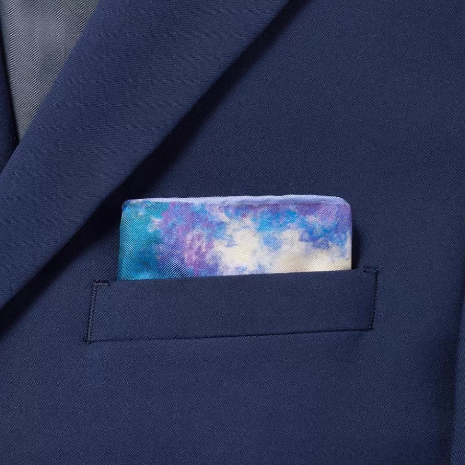 The Met Store Small Accessories*Monet Morning on the Seine Silk Pocket Square