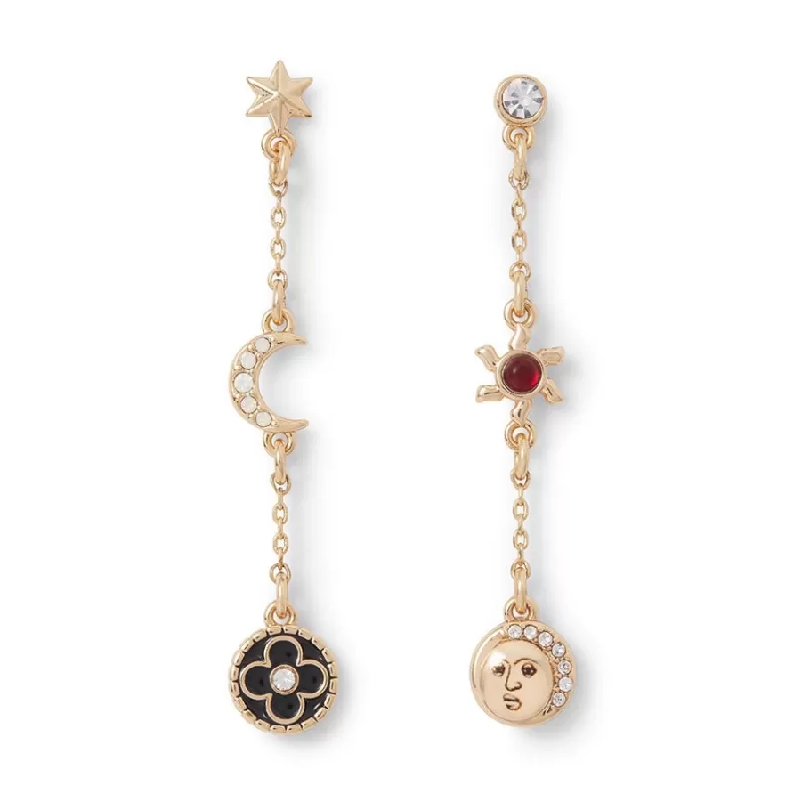 The Met Store Earrings*Moonface and Crescent Drop Earrings