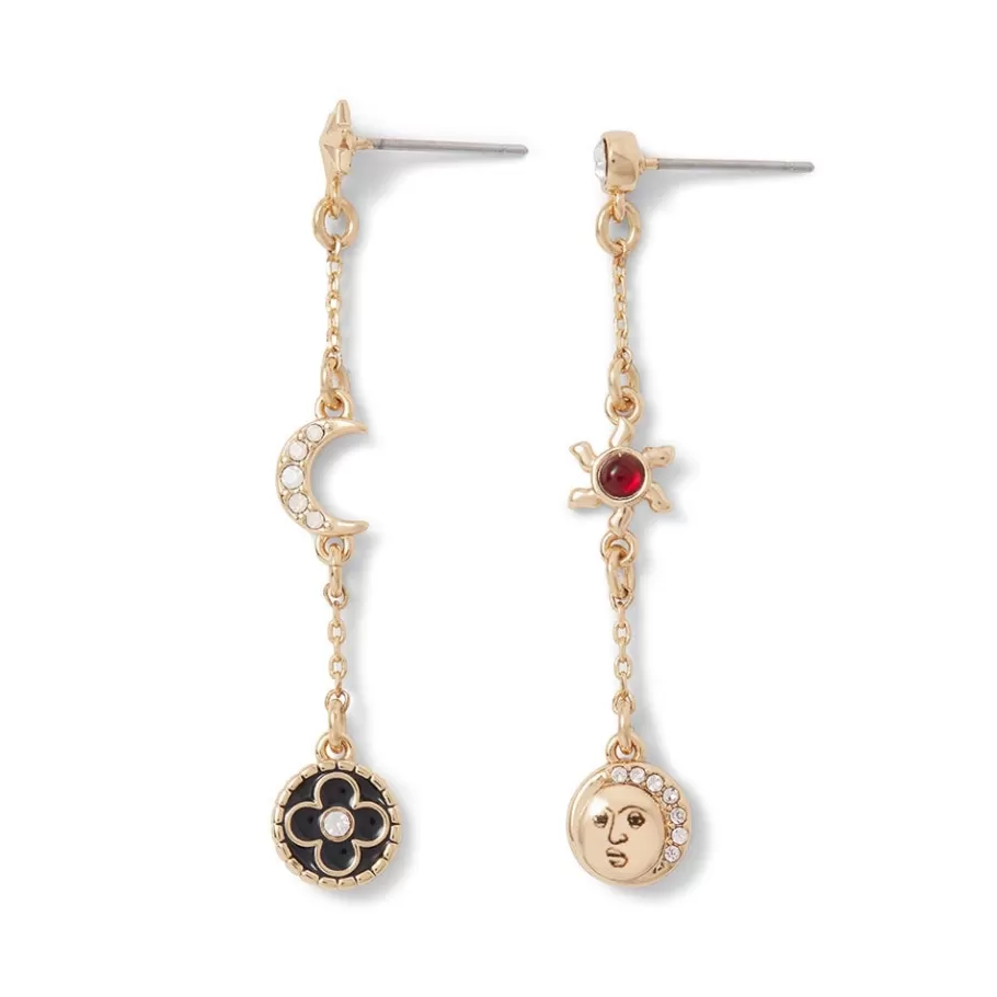 The Met Store Earrings*Moonface and Crescent Drop Earrings