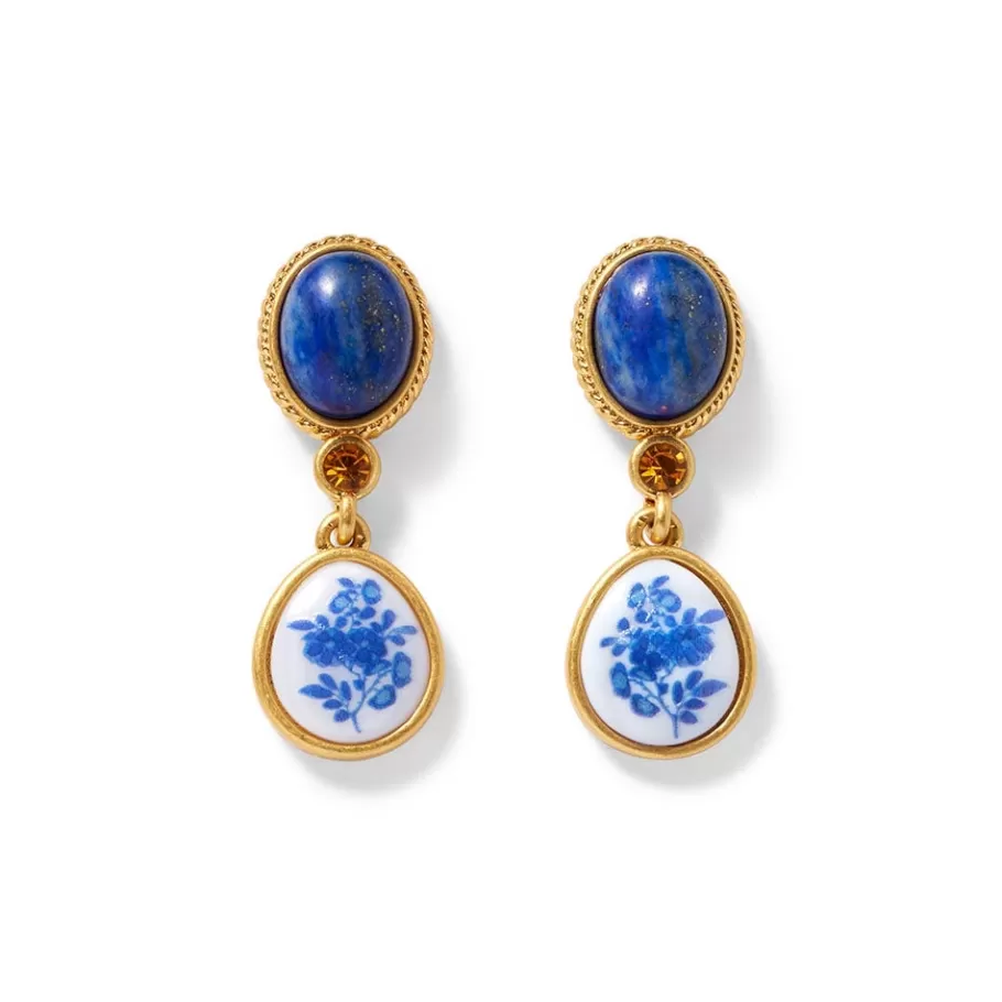 The Met Store Earrings*Qing Bottle Floral Drop Earrings