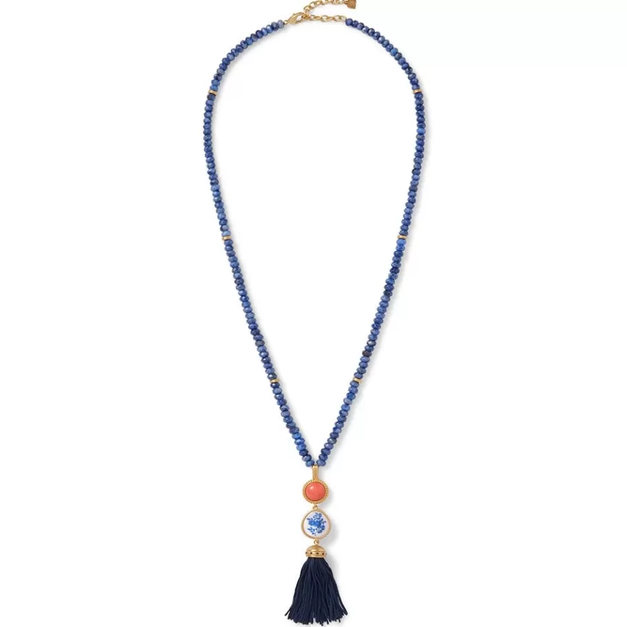 The Met Store Jewelry Sets*Qing Bottle Lariat Necklace and Floral Drop Earrings Set