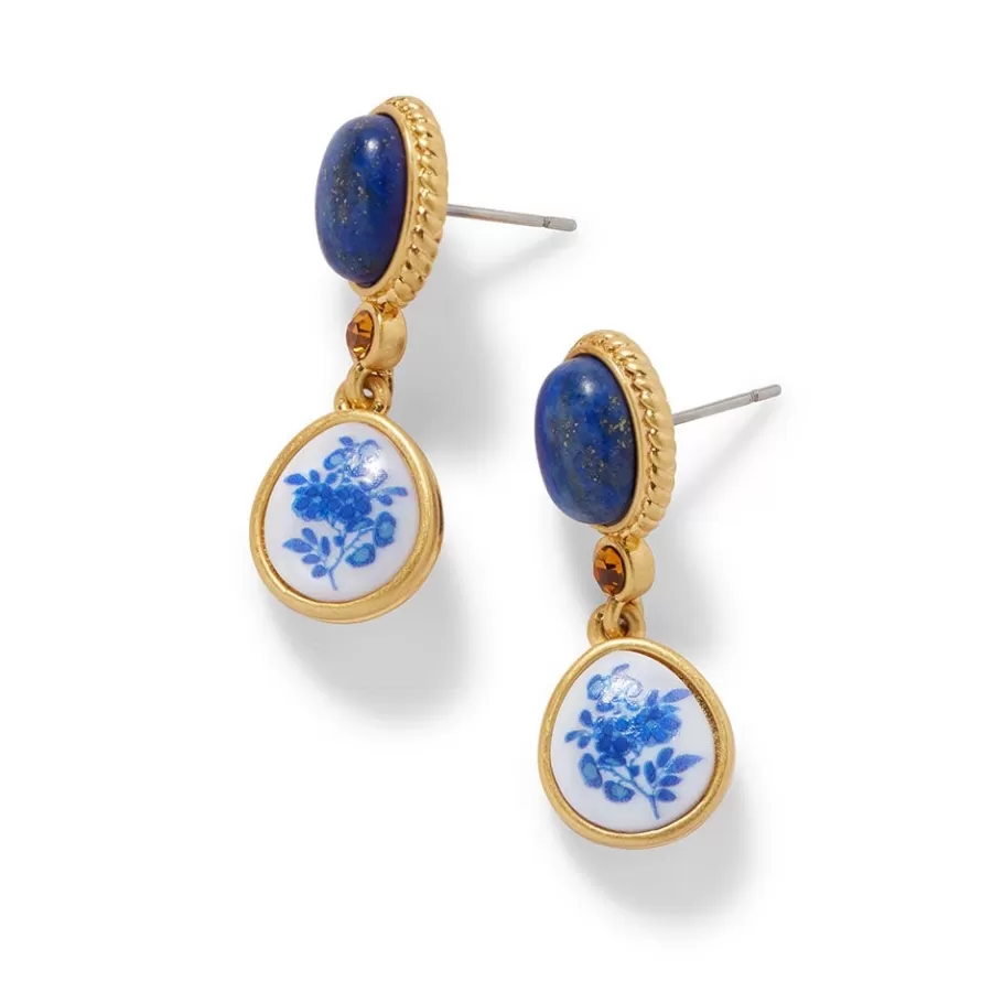 The Met Store Jewelry Sets*Qing Bottle Lariat Necklace and Floral Drop Earrings Set