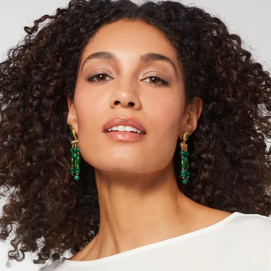 The Met Store Earrings*Roman Malachite Chandelier Earrings