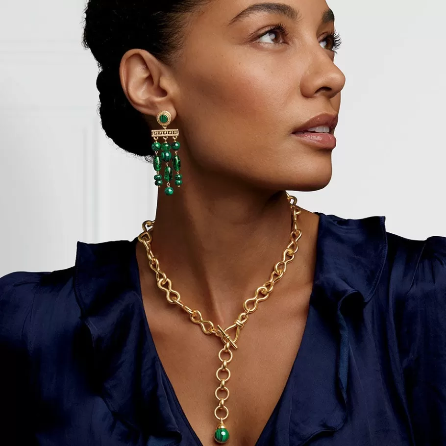 The Met Store Jewelry Sets*Roman Malachite Statement Necklace and Chandelier Earrings Set