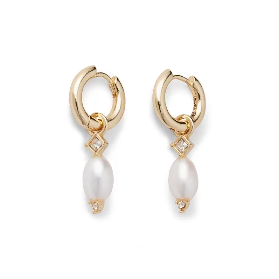 The Met Store Earrings*Royal Tudor Small Hoop Earrings with Pearls