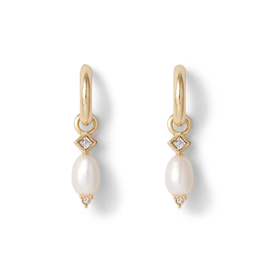 The Met Store Earrings*Royal Tudor Small Hoop Earrings with Pearls