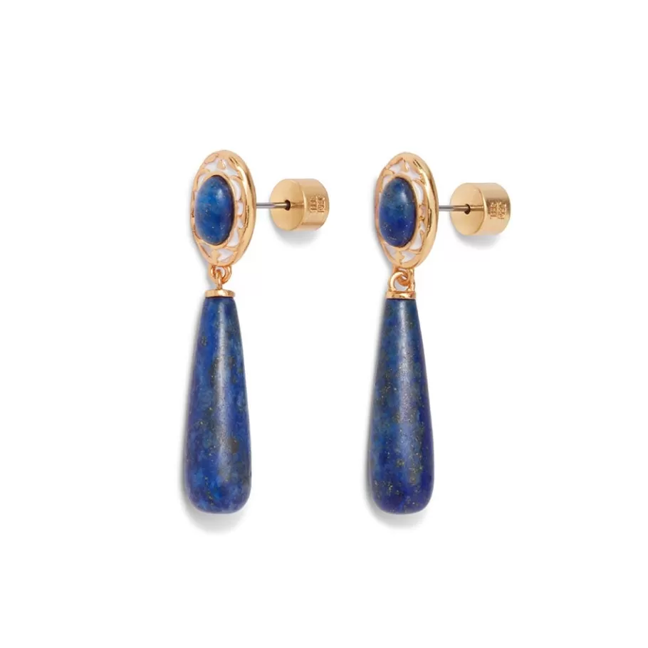 The Met Store Jewelry Sets*Spanish Baldric Lapis Braided Necklace and Elongated Drop Earrings Set