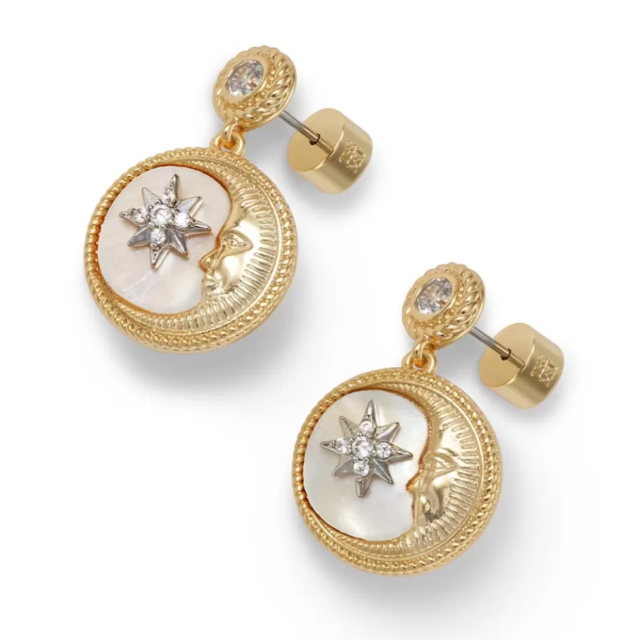 The Met Store Earrings*Spanish Day and Night Moon Drop Earrings