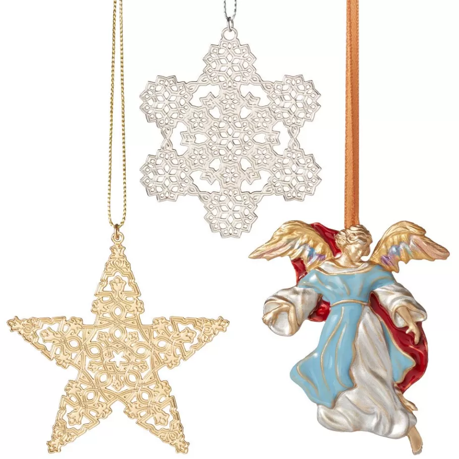 The Met Store Ornaments*2024 Star, Snowflake, and Angel Tree Ornament Set