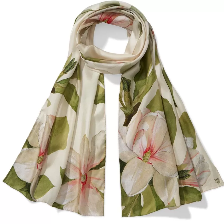 The Met Store Scarves & Wraps*Studies of Magnolias Oblong Silk Scarf