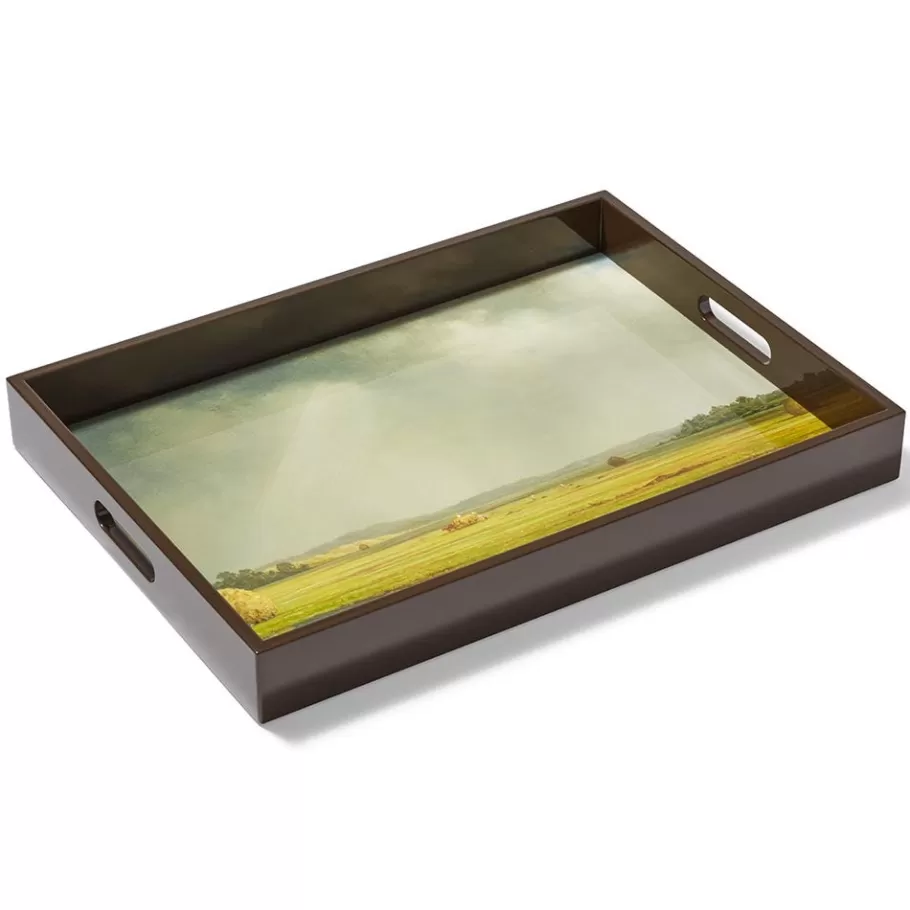 The Met Store Tableware | Decorative Accents*Sublime Landscapes Heade Newburyport Meadows Large Lacquer Tray