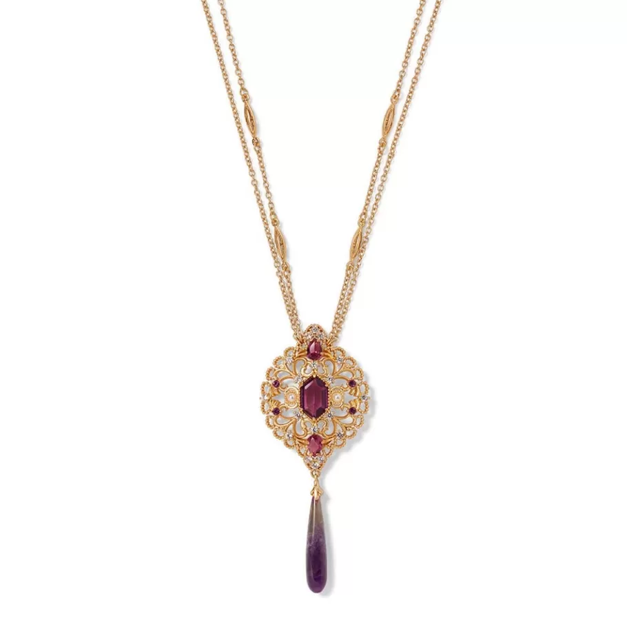 The Met Store Necklaces*Turkish Amethyst Long Pendant Necklace