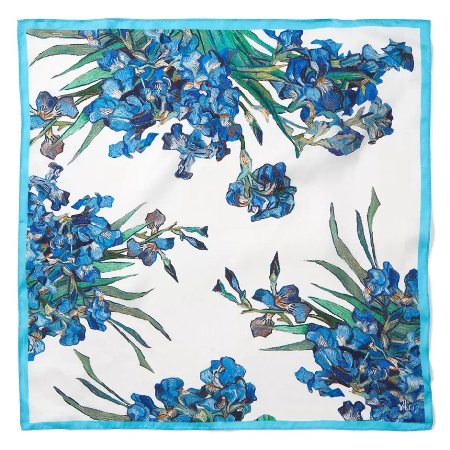 The Met Store Scarves & Wraps*Van Gogh Iris Motif Silk Neckerchief