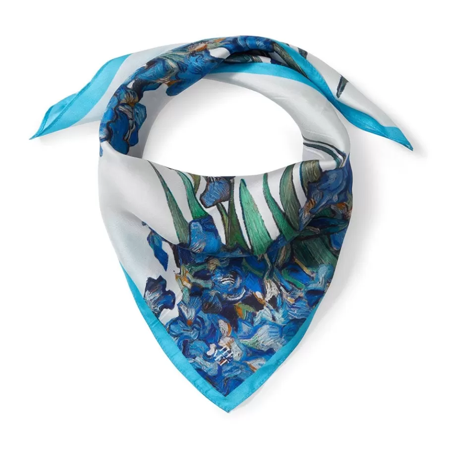 The Met Store Scarves & Wraps*Van Gogh Iris Motif Silk Neckerchief