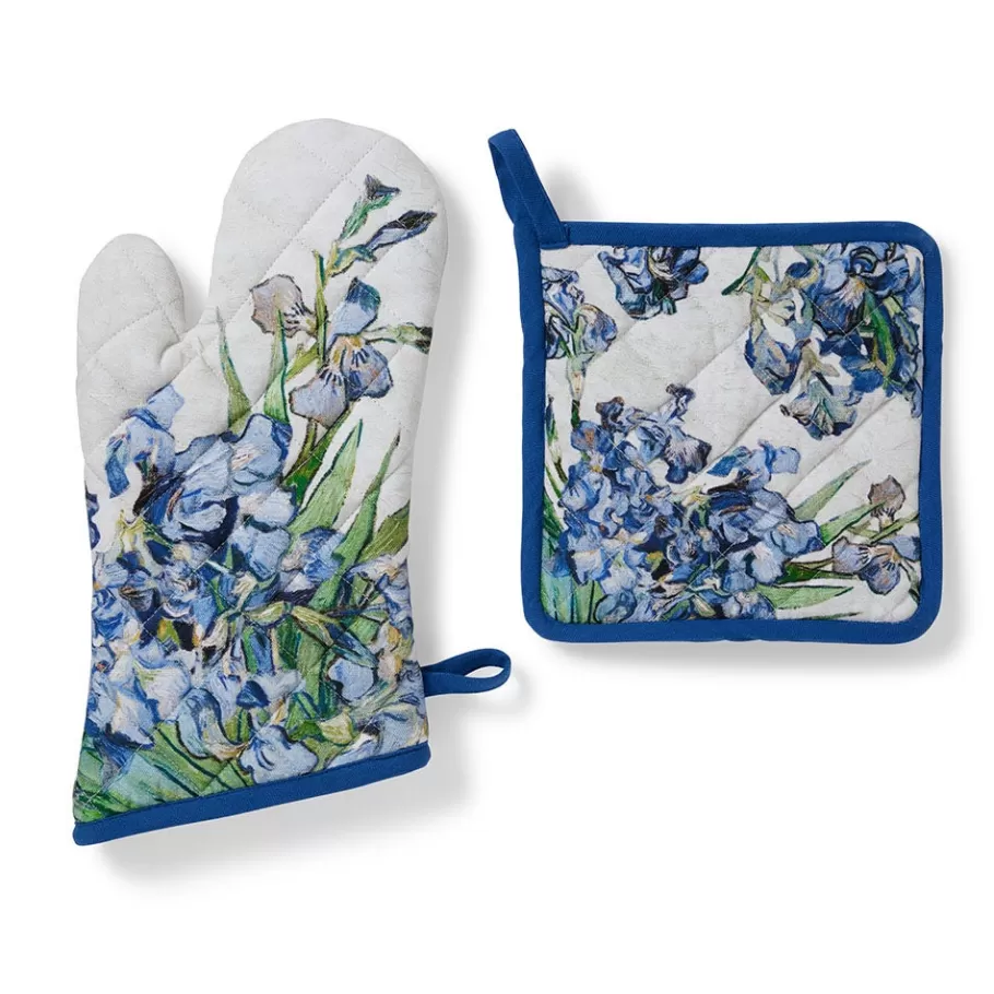 The Met Store Tableware*Van Gogh Irises Pot Holder and Oven Mitt Set