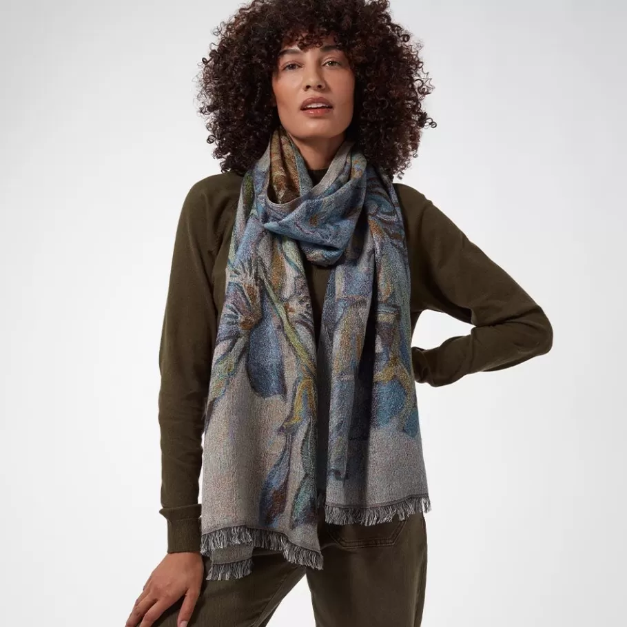 The Met Store Scarves & Wraps*Van Gogh Irises Wool-Blend Shawl