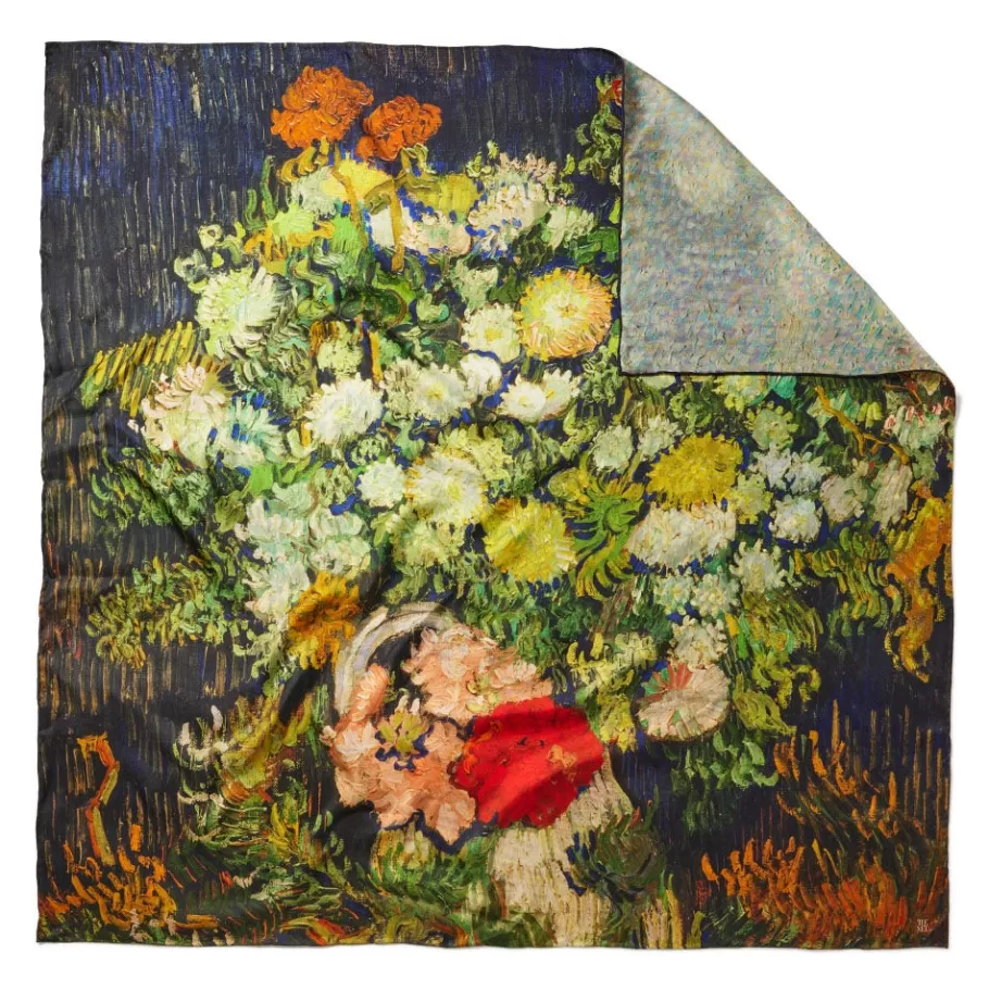 The Met Store Scarves & Wraps*Van Gogh Stylized Nature Double-Sided Square Silk Scarf