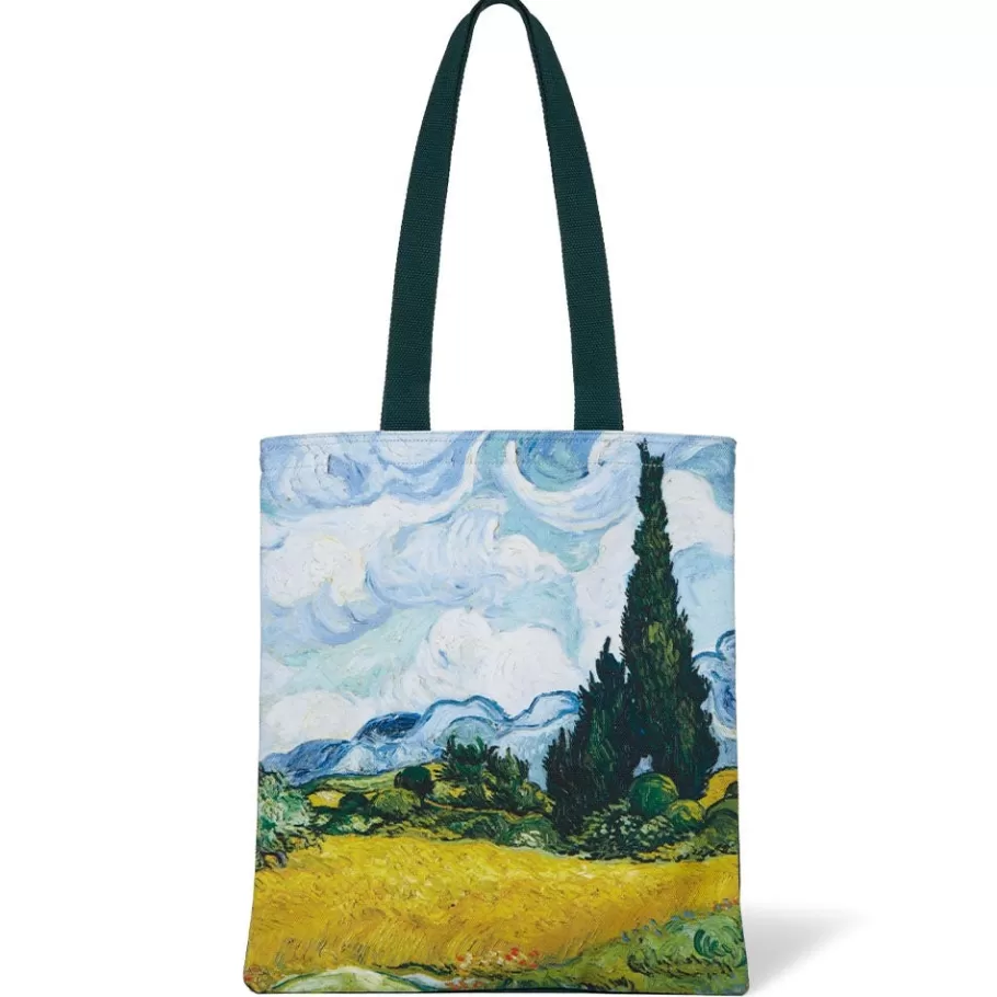 The Met Store Bags*Van Gogh Wheat Field with Cypresses Tote