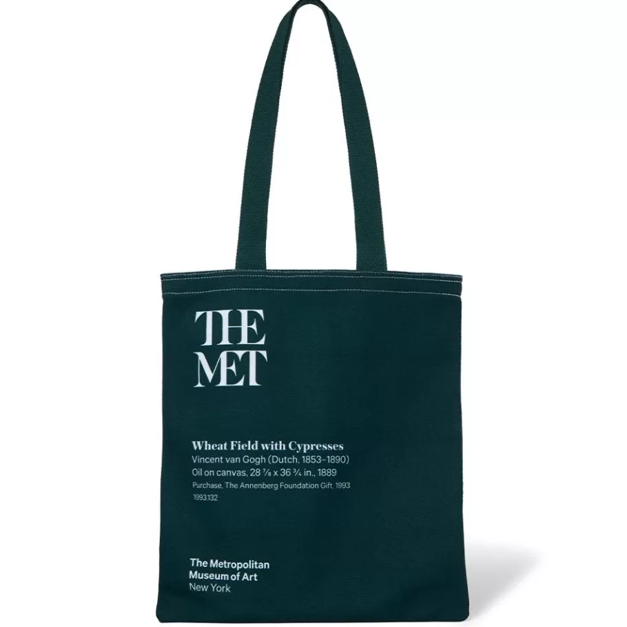 The Met Store Bags*Van Gogh Wheat Field with Cypresses Tote