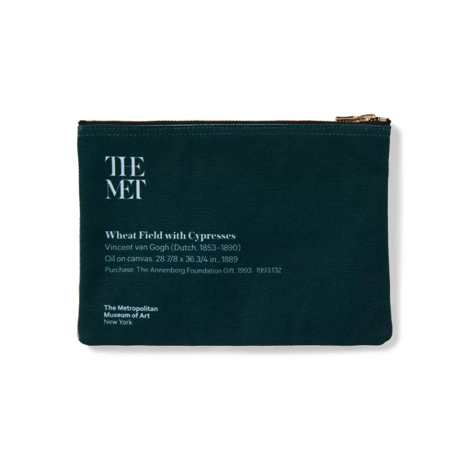 The Met Store Bags*Van Gogh Wheat Field with Cypresses Zip Pouch