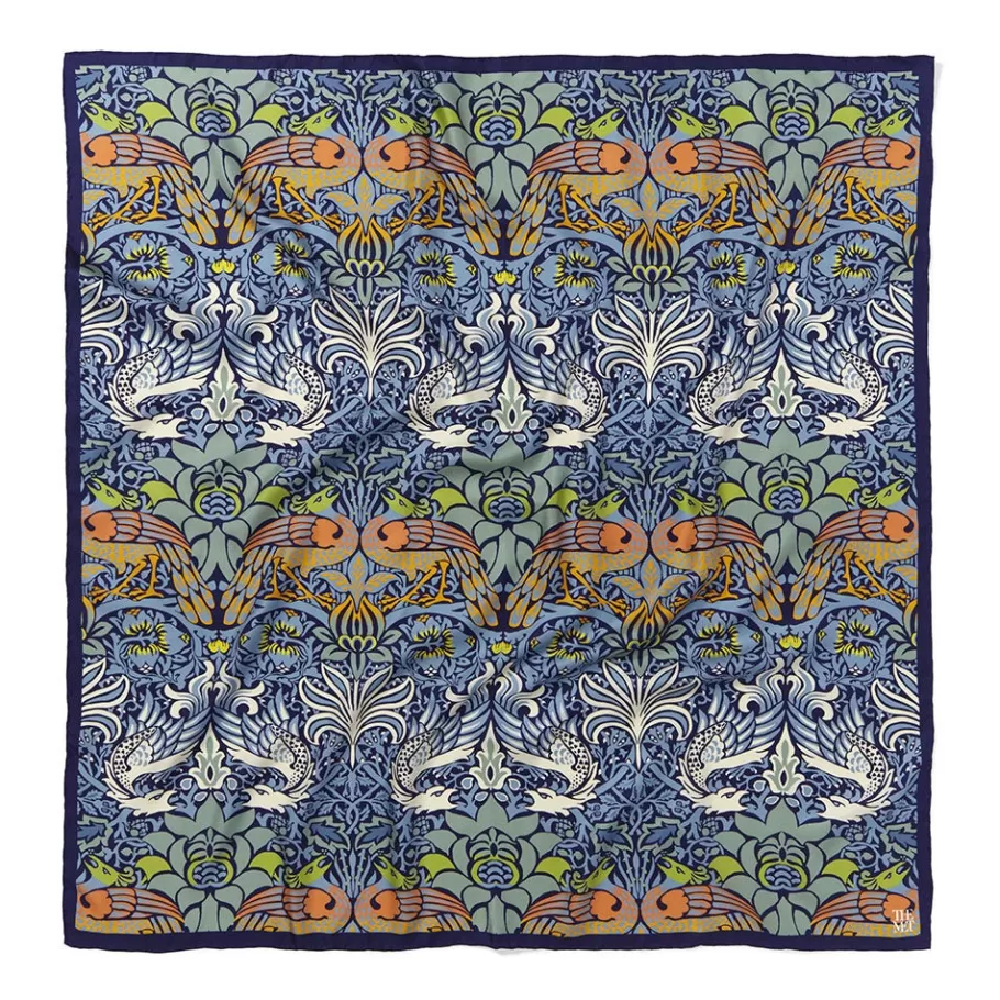 The Met Store Scarves & Wraps*William Morris Peacock and Dragon Square Silk Scarf