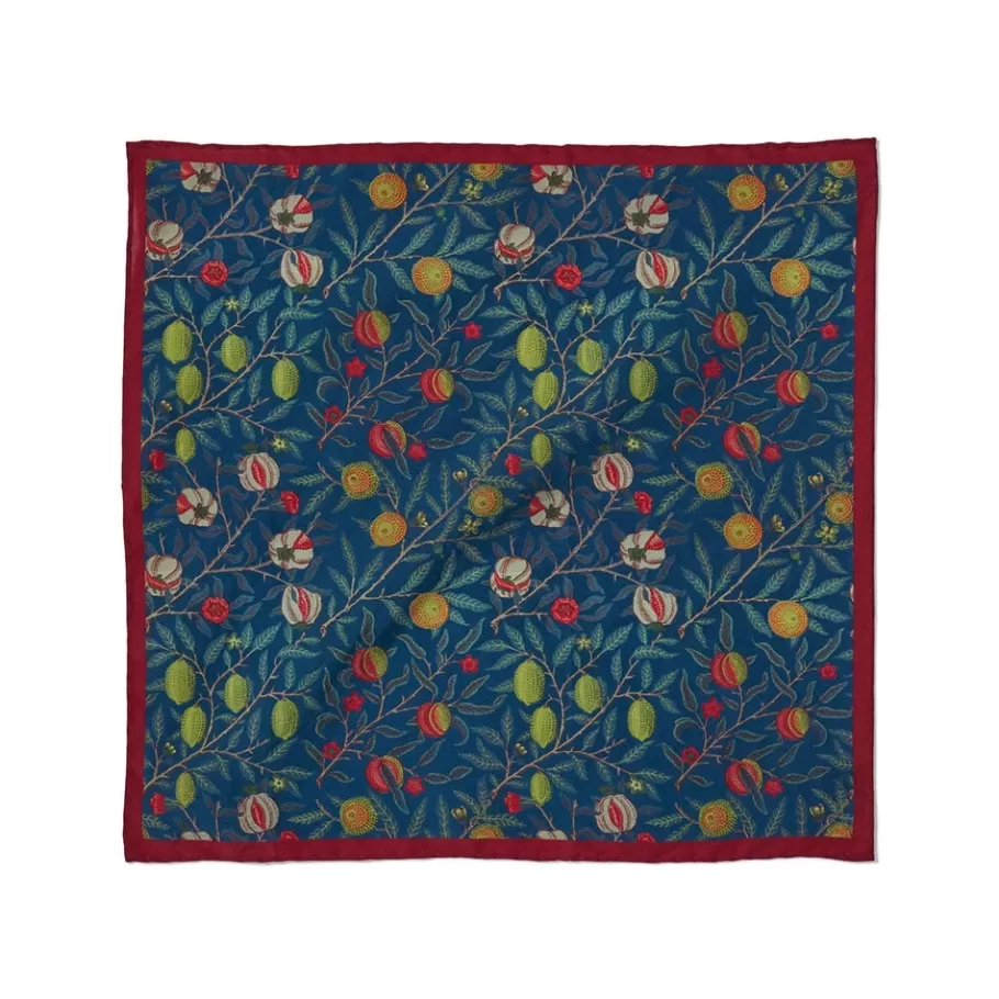 The Met Store Small Accessories*William Morris Pomegranate Cotton-and-Silk Pocket Square