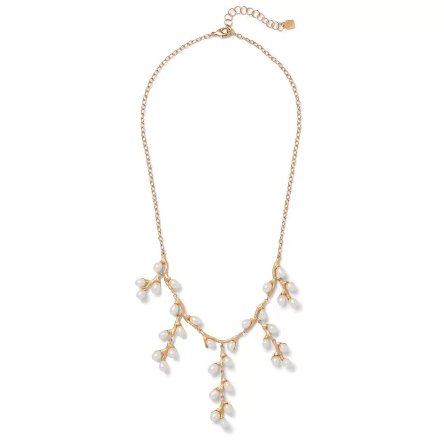 The Met Store Necklaces*Willow Catkins Pearl Bib Necklace